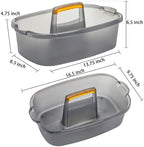 TOPZEA 2 Pack Cleaning Supplies Caddy, Plastic Large Cleaning Supply Storage - Image 2