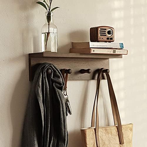 Entrance Coat Rack ，Coat Hooks, Wall-Mounted Wooden Hook Rack, Wall-Mounted - Image 4