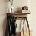 Entrance Coat Rack ，Coat Hooks, Wall-Mounted Wooden Hook Rack, Wall-Mounted - Image 4