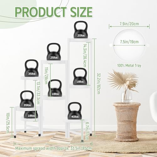 iDavosic.ly Plant Stand Indoor Outdoor, 8 Tier Metal Corner Shelf - Image 2