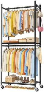 HOMIDEC Clothes Rack, 79.7" Double-Tier Clothing Rack by DecorateYourHome
