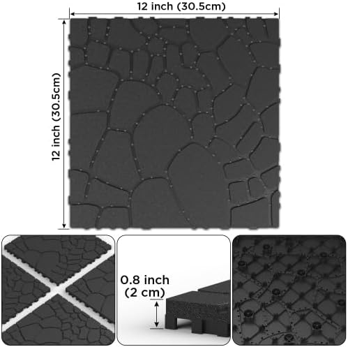 Plastic Interlocking Deck Tiles, 44 Pack | Waterproof, Indoor and Outdoor - Image 2