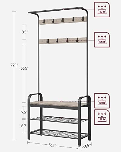 VASAGLE Coat Rack, Hall Tree - Image 5