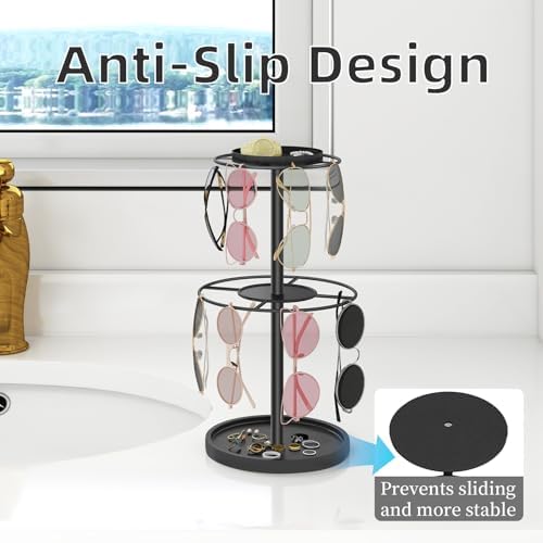 LSK 2-Tier Sunglass Organizer, Metal Glasses Stand - Image 6