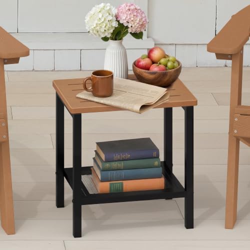 2-Tier Outdoor Side Table, HDPE Outdoor Table - Image 2