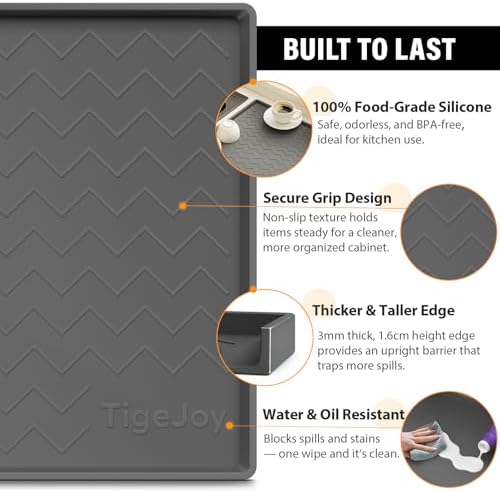 TigeJoy Under Sink Mats for Kitchen Waterproof 31" x 19", Cabinet Liner - Image 3