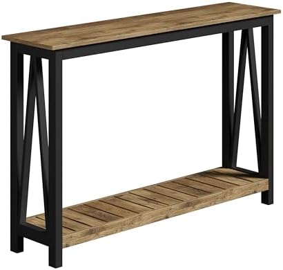 ChooChoo Farmhouse Console Table, Narrow Sofa Table - Image 3