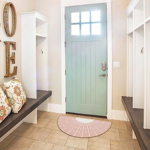 Mingnei Pink Boho Linen Doormat - Image 2