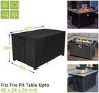 420D Waterproof Fire Pit Cover Rectangular 42"L x 24"W x 24"H Black - Image 5