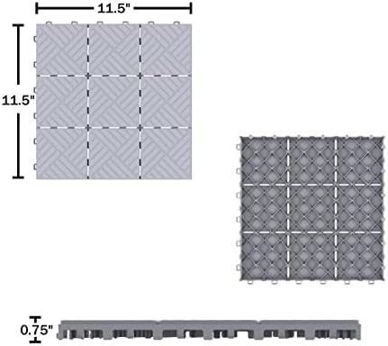 Pure Garden 12-Pack Polypropylene Interlocking Patio Deck Tiles - Image 6