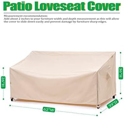 F&J Outdoors 2-Seater Patio Loveseat Covers - Image 2