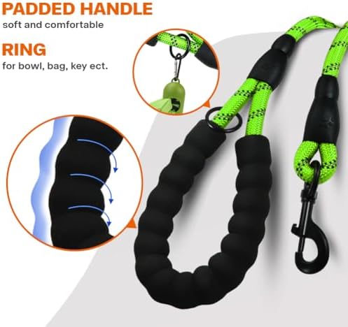 Taglory Rope Dog Leash for Medium Large Dogs, 4 FT Padded Handle - Image 4