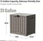 LAUSAINT HOME 31 Gallon Resin Deck Box, Package Delivery Box - Image 2