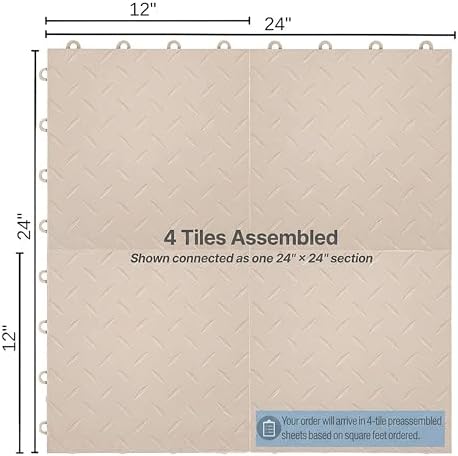 Nitro Tiles by FlooringInc 12" x 12" Interlocking Garage Floor Tiles, Diamond - Image 6