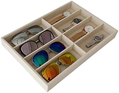 Premium Grade Velvet Drawer Divider Eyewear Storage Sunglasses Jewelry Tray - Image 2