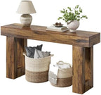 LITTLE TREE 63 Inches Long Sofa Table, Industrial Console Table - Image 6