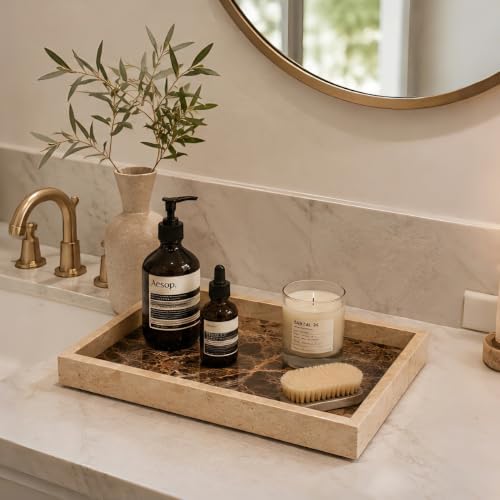 YMXYJM Real Natural Marble Tray - Image 2