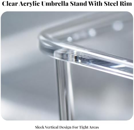 Transparent Umbrella Holder Clear Open-Top Holder Versatile Rain Gear Organizer - Image 3