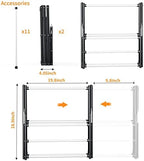 Foldable Drying Rack Clothing Clothes Drying Rack White-1pack - Image 6