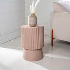 JONATHAN Y Louisa Outdoor Accent Table 19" Fluted Polyresin - Image 6