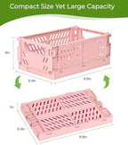 HUUSMOT 2-Pack Collapsible Plastic Storage Baskets, 9.8"x6.5"x3.8" - Image 3