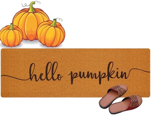 Fall 48''x16'' Long Doormat for Entrance Entry, Hello Pumpkin by Unknown