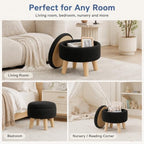 Simple Deluxe 13" Round Storage Ottoman - Image 7