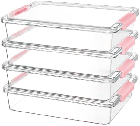 Vtopmart 4 Pack 6 Qt Plastic Storage Bins by Vtopmart