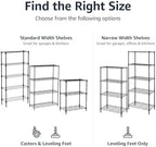 Amazon Basics 5-Shelf Adjustable Heavy Duty Steel Wire Storage Shelves - Image 6