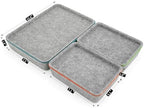 Welaxy 3-Piece Stackable Lidded Felt Desk Drawer Organizer Tray Multi-Color - Image 6