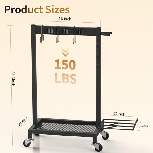 Broom Holder with Cleaning Supplies Organizer - Image 2