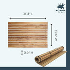 Nordic Teak 100% Solid Teak Wood String Mat - Image 2