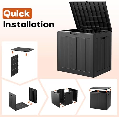 Outdoor Storage Box, Resin Deck Boxes Indoor and outdoor, Waterproof Storage - Image 6