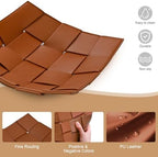Valet Tray PU Leather Key Holder Bowl - Image 6