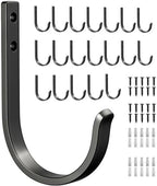 20-Pack Door Hooks for Coat and Towel Black by Josmimic