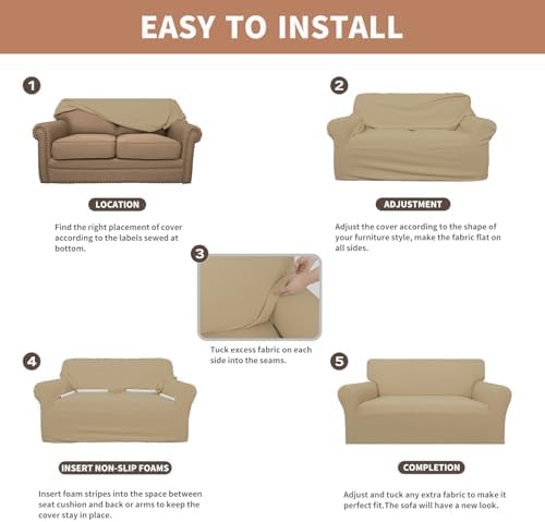 Easy-Going 100% Waterproof Oversized Loveseat Cover, Couch Cover - Image 5