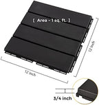 ASTEROUTDOOR Interlocking Deck Tiles Plastic Waterproof Outdoor Flooring 12" x - Image 3