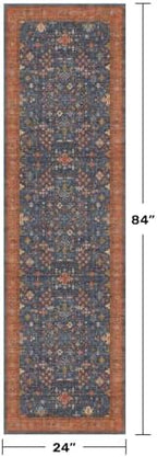 Hazo Haus Navy Blue Runner Rug 2x7 - Image 2
