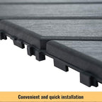 44 Pack Interlocking Deck Tiles, 12x12 Inch Modern Plastic Outdoor Flooring - Image 5
