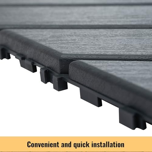 44 Pack Interlocking Deck Tiles, 12x12 Inch Modern Plastic Outdoor Flooring - Image 5