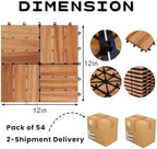 Solid Acacia Wood Interlocking Deck Tiles Snap Together Floor - Image 3