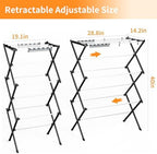 Foldable Drying Rack Clothing Clothes Drying Rack White-1pack - Image 4