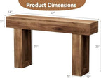 63 Inch Long Console Table, Narrow Rectangular Sofa Table Behind The Couch - Image 2