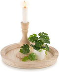 Hanobe Unfinished Round Wooden Craft Trays by Hanobe