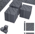 44 Pack Interlocking Deck Tiles, Easy Snap All-Weather Outdoor Deck Tiles by Unknown