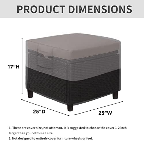 Easy-Going Heavy Duty Outdoor Ottoman Cover - Image 2