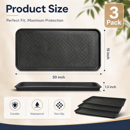 Fasmov 3 Pack Utility Boot Tray Mat Multi-Purpose Anti-Slip Tray Mat Boots - Image 2