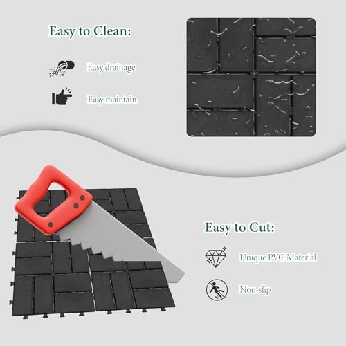 Interlocking Deck Tiles Outdoor Waterproof, Composite Patio Flooring - Image 3