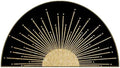 Mingnei Boho Black Gold Sun Linen Doormat Door Mat by mingnei