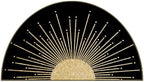 Mingnei Boho Black Gold Sun Linen Doormat Door Mat by mingnei